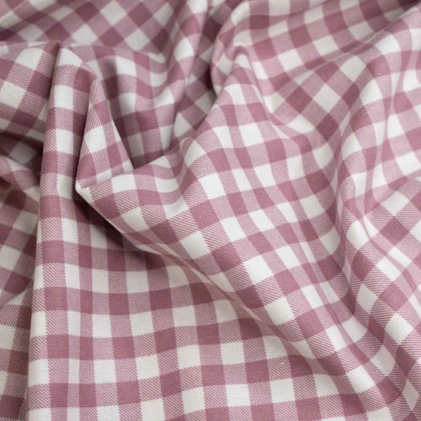 Flanell Baumwolle kleine Karos altrosa