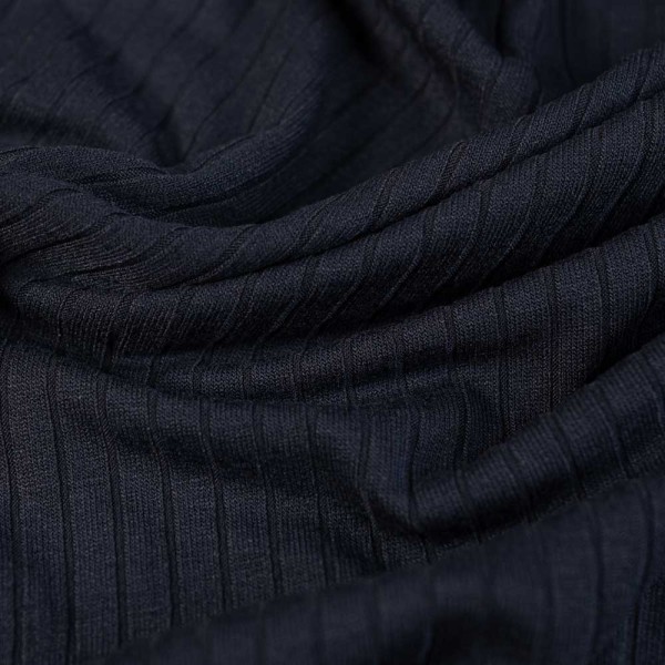 Viskosejersey Ripp navy