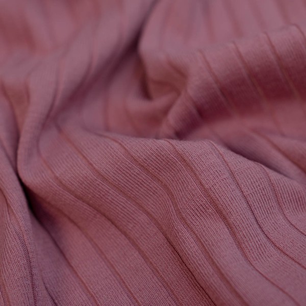 Ripp Baumwolljersey mauve