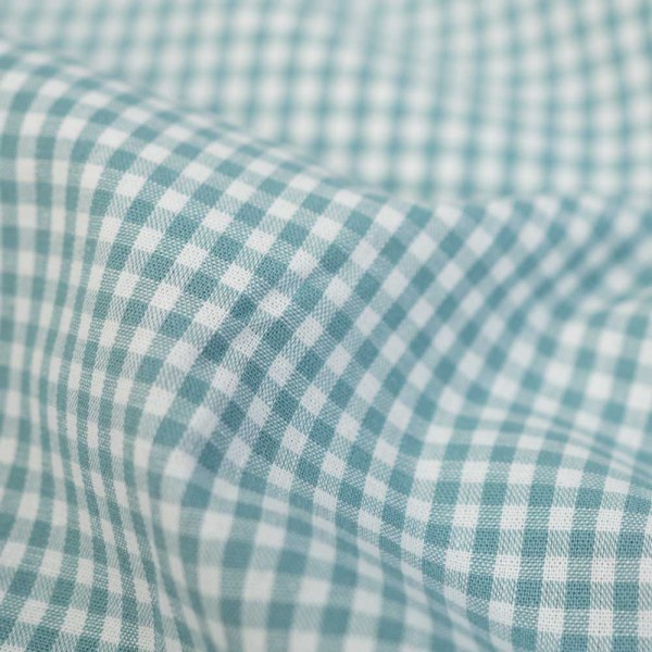 Baumwoll Popeline Karo klein 3mm dusty mint