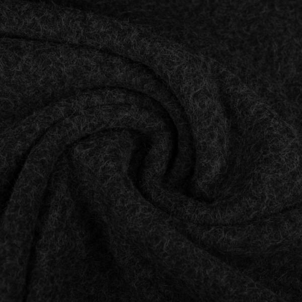 Mantelflausch gebürstet schwarz