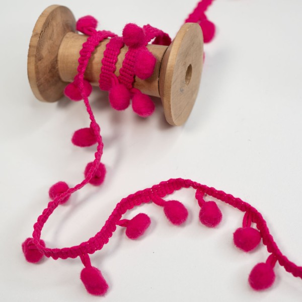 Bommelborte 10mm pink