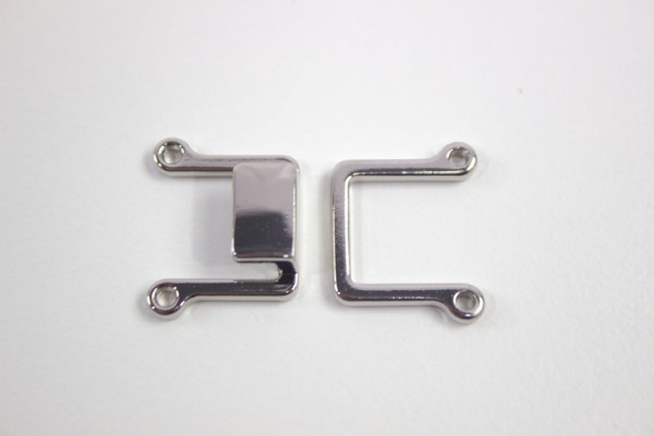 Haken und Öse silber 20mm Metall