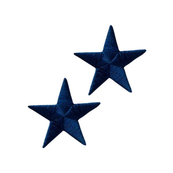 Applikation Stern blau 2 Stück