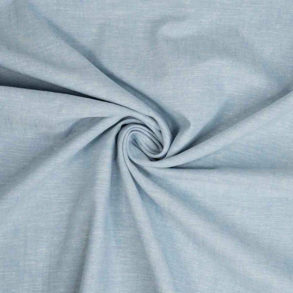 Leinen Baumwolle MELIERT jeansblau-hell