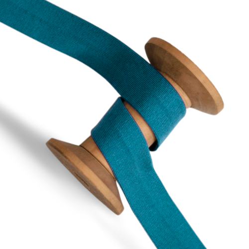 Baumwolljersey Schrägband Lena blaupetrol