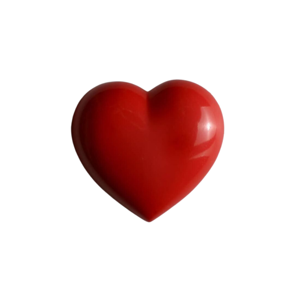 Kinderknopf Herz rot 20mm
