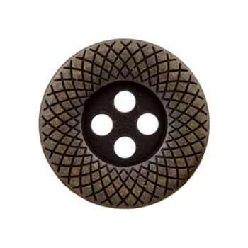 Prym Metallknopf verzierter Rand 28mm altmessing