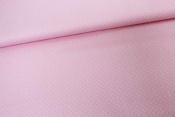 Edle Baumwollwebware Popeline Petit Dots rosa