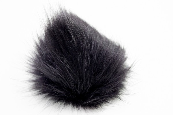 Bommel 100% Kunsthaar Schwarz Größe 120mm