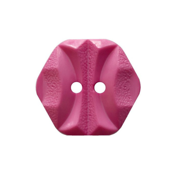 Modeknopf Sechseckig 18 mm pink