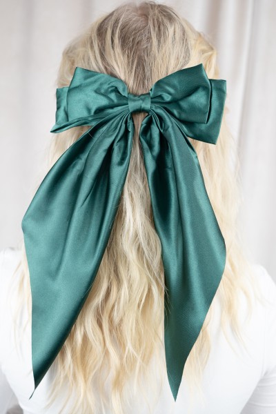 Haarschleife Haarspange tannengrün