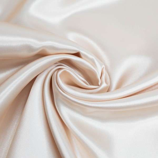Satin Glänzend Uni ecru