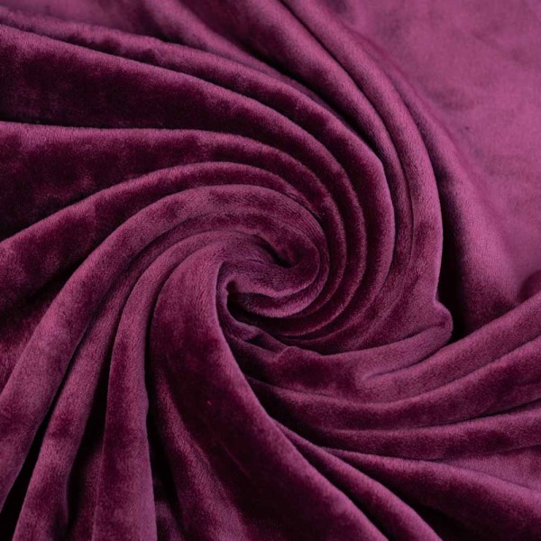 Velvet Samt-Sweat elastisch bordeaux