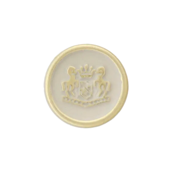 Prym Knopf Wappen metallisiert 20mm creme