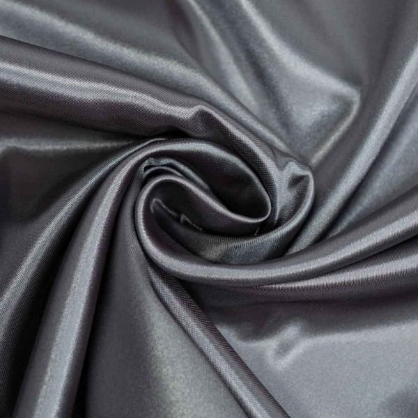 Satin Glänzend Uni mittelgrau