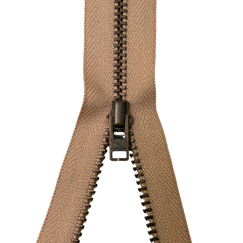 YKK nicht teilbarer Reißverschluss Metall sand 8cm