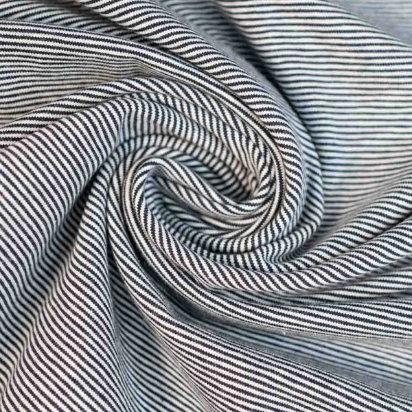 Baumwolljersey Ringelstreifen dark navy