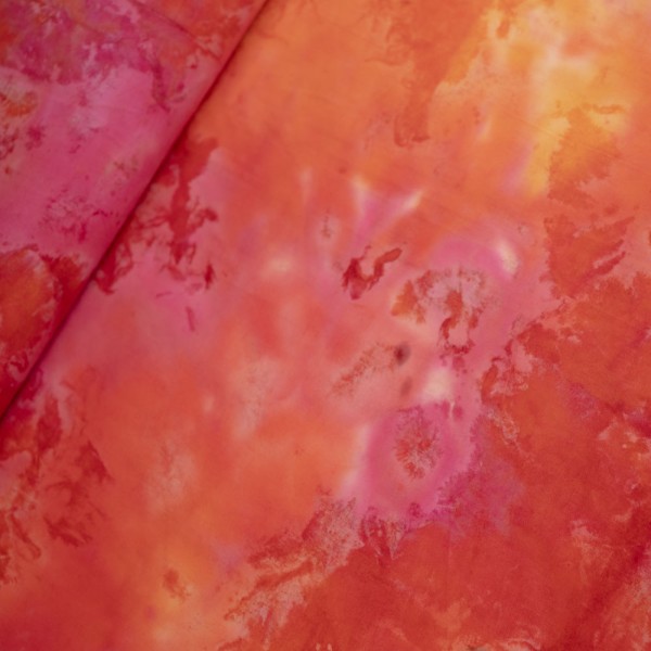 Baumwollwebware Batik orange