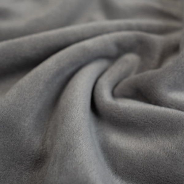 Velours Fleece mittelgrau