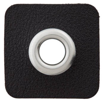Lederimitat Ösenpatch 8mm schwarz