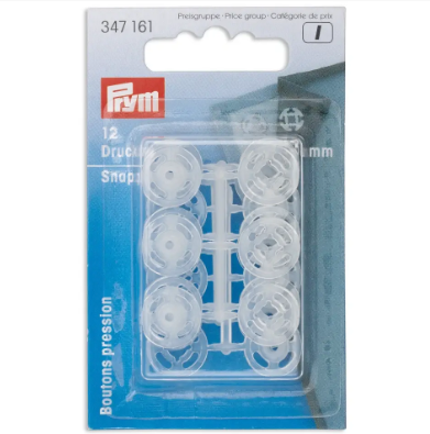 Prym Annäh-Druckknöpfe 13mm transparent
