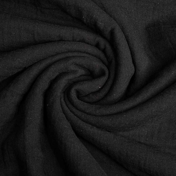 Musselin Double Gauze 280cm Überbreite schwarz