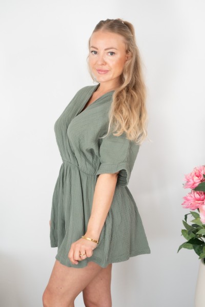 Musselin Jumpsuit Mia khaki