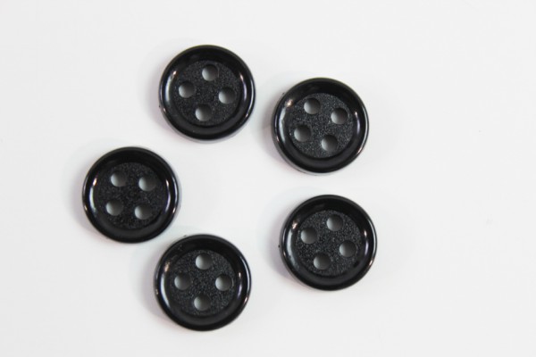Hemd oder Blusenknopf 11 mm schwarz