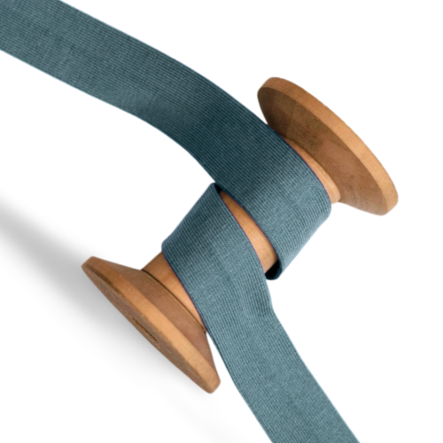 Baumwolljersey Schrägband Lena rauchblau