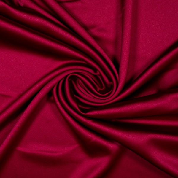 Italienischer Schwerer Festtags Satin Stretch bordeaux