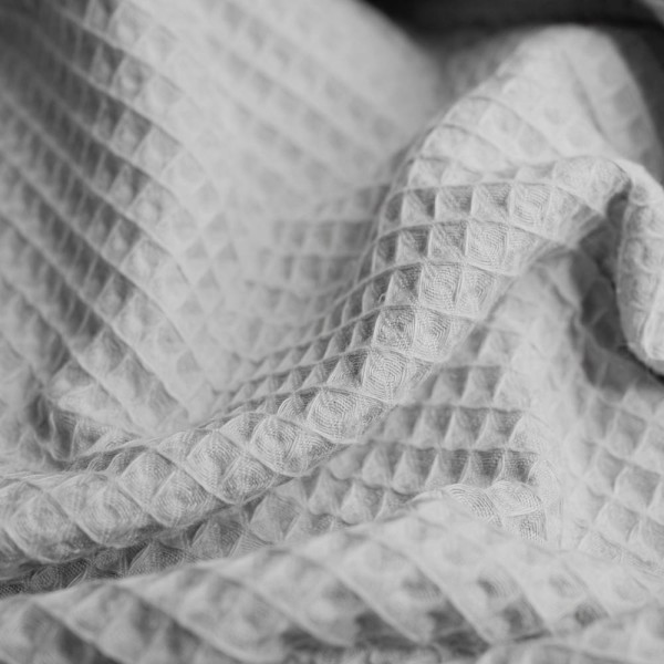 Waffelpiqué hellgrau