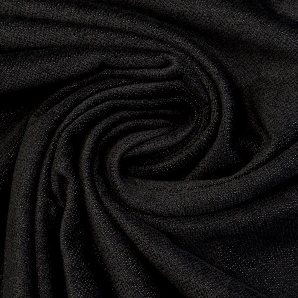 Jacquard Dekostoff Velour Samba schwarz