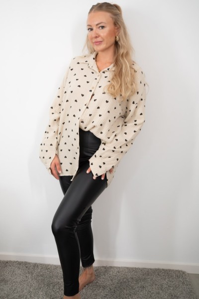 Leder Leggings Premium Liv schwarz S/M