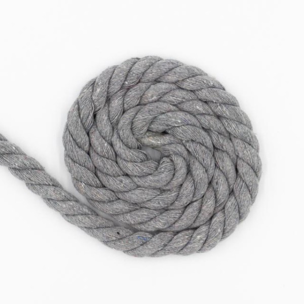 Soft Kordel 10mm gedreht hellgrau