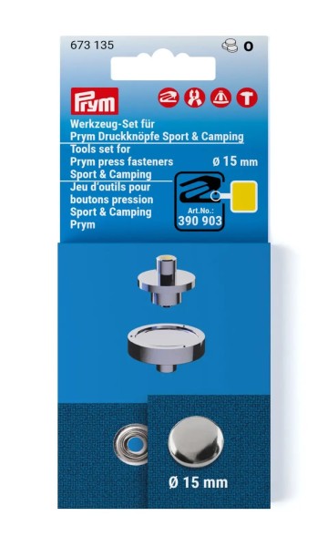 Prym Werkzeug-Set Druckknöpfe Sport + Camping 15mm