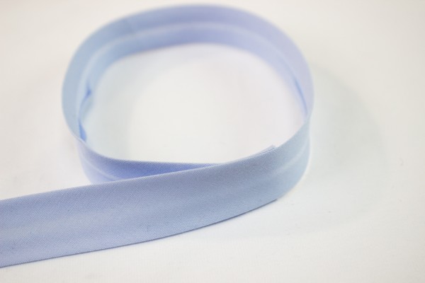 Elastisches Schrägband vorgefalzt hellblau