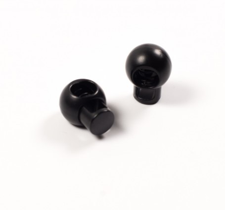 Kordelstopper 2 Stk schwarz matt