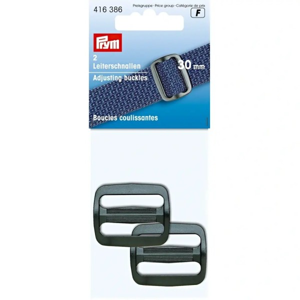 Prym 2Stk Leiterschnalle 30mm schwarz