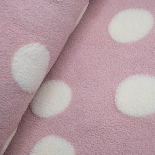 Fester Mantelteddy große Punkte altrosa