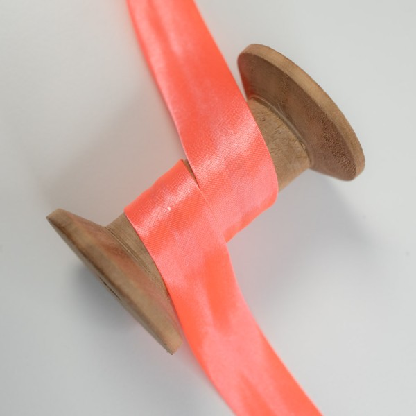 Satin Schrägband 20mm neonpink