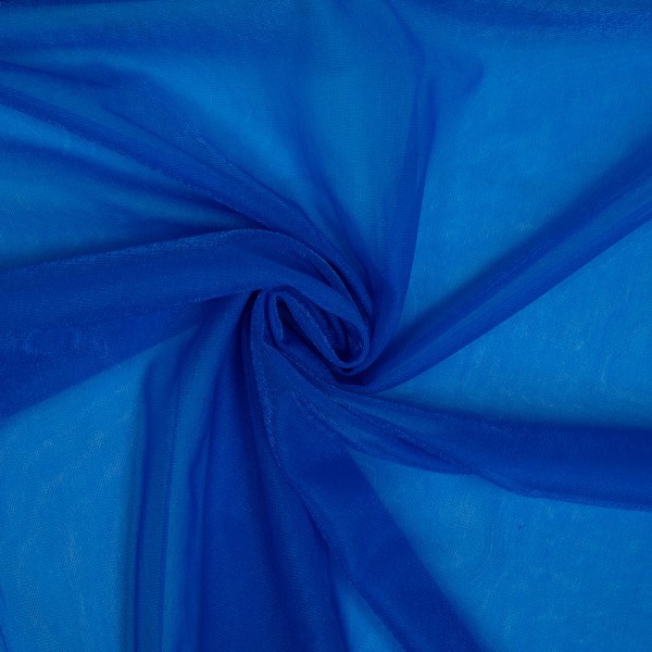 3,00m Zuschnitt Glamour Softtüll Schleiertüll royalblau