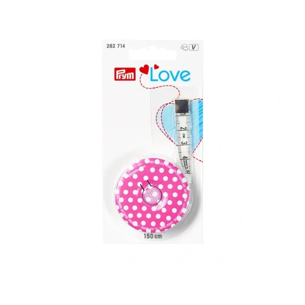 Prym Love Rollmaßband 150cm pink