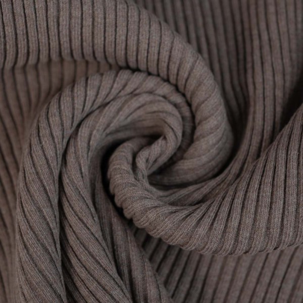 Grobstrick Bündchen melange braun