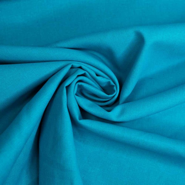 Baumwolle Webware Fahnentuch aqua