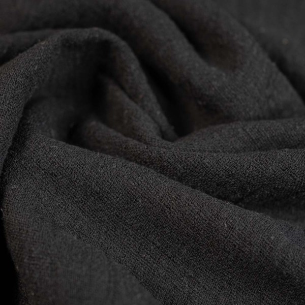 Baumwolle Leinen-Look schwarz