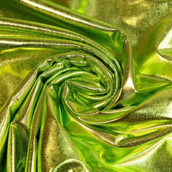 Folienjersey Metallic lime
