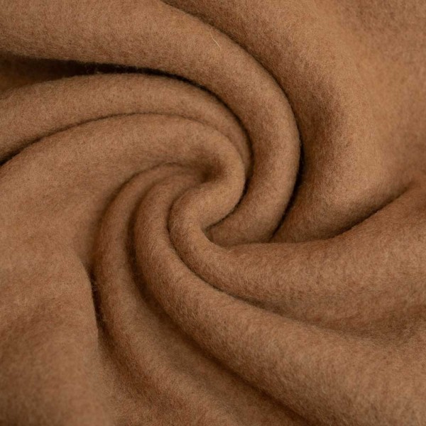 Woll Fleece flauschig hellbraun