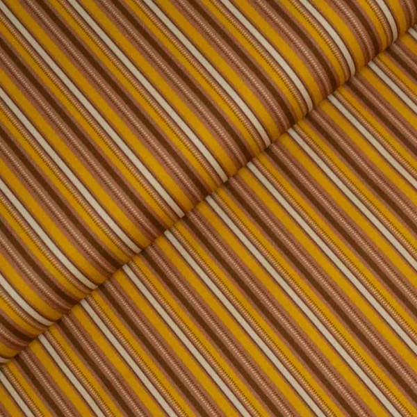Baumwollwebware kleine Streifen senfgelb