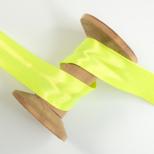 Satin Schrägband 20mm neongelb
